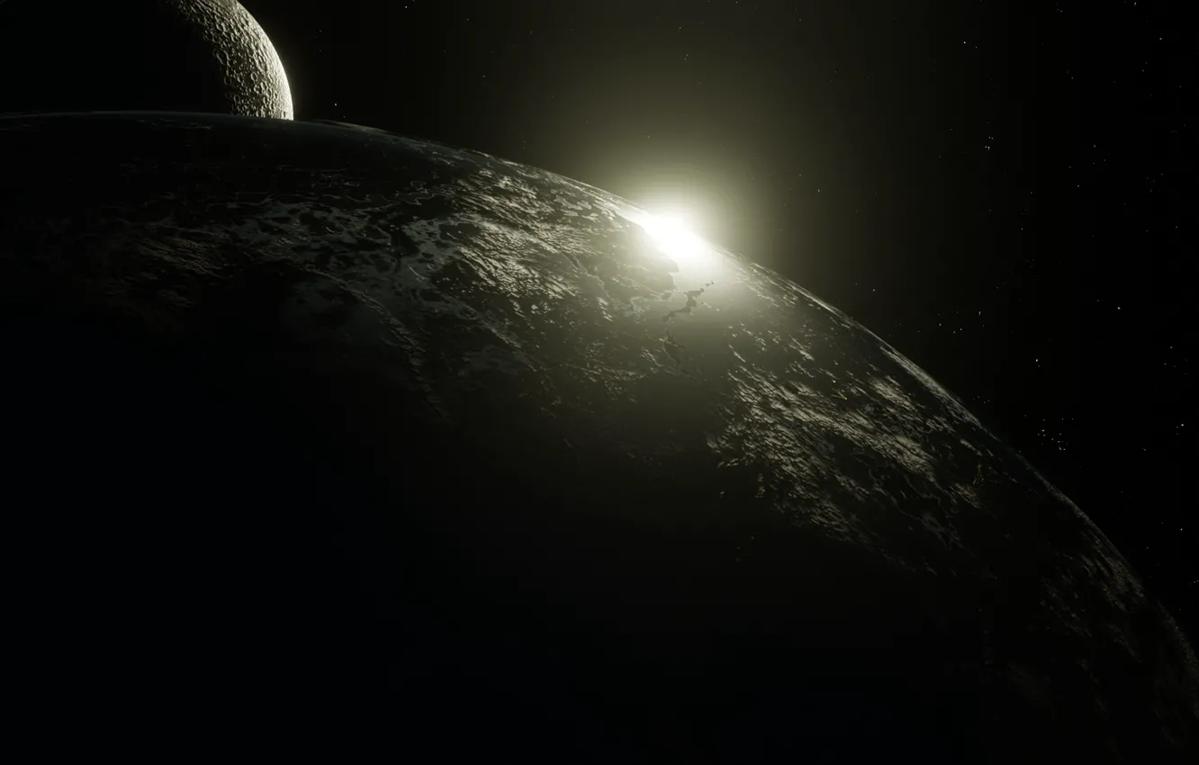 Photo wallpaper space, stars, earth, the universe, planet, galaxy