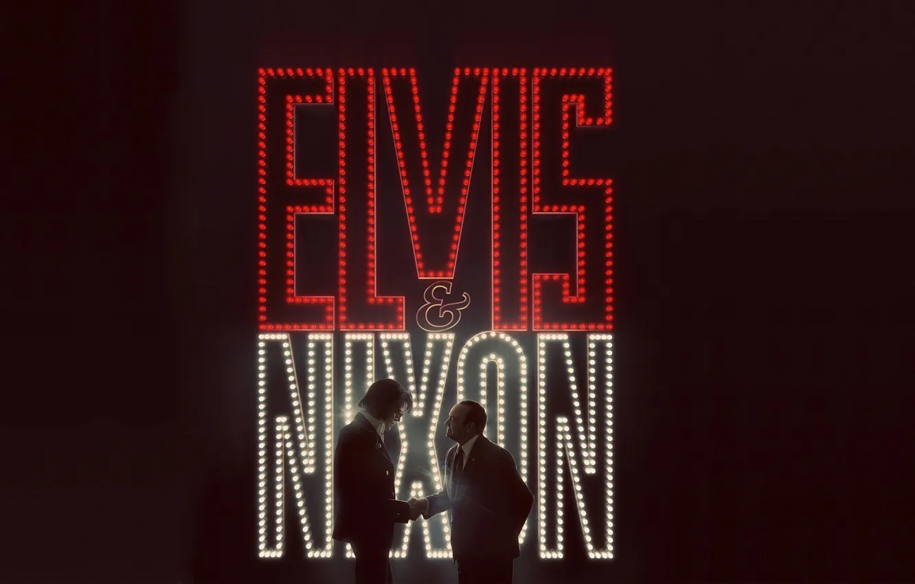 Photo wallpaper poster, Comedy, Elvis, Michael Shannon, Michael Shannon, Kevin Spacey, Kevin Spacey, Nixon