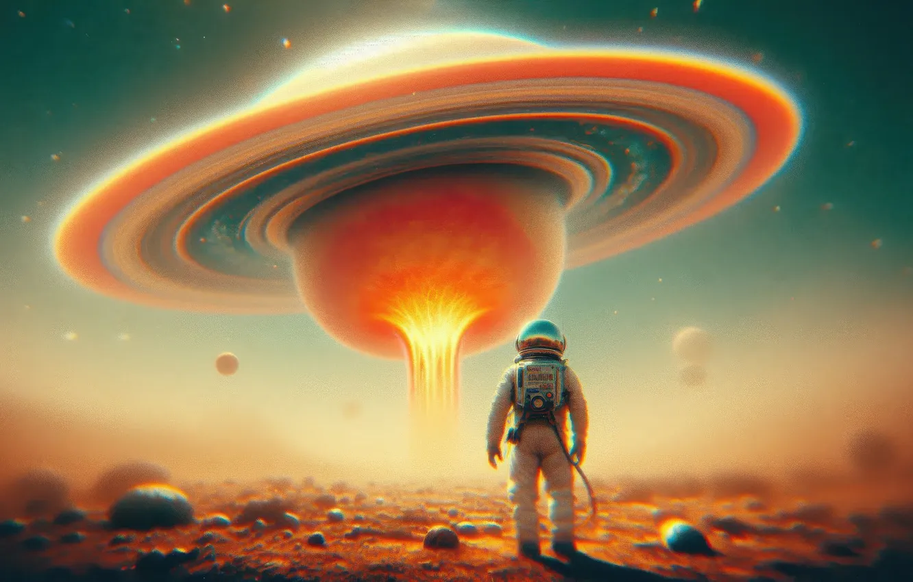 Photo wallpaper vision, cosmic, astronaut