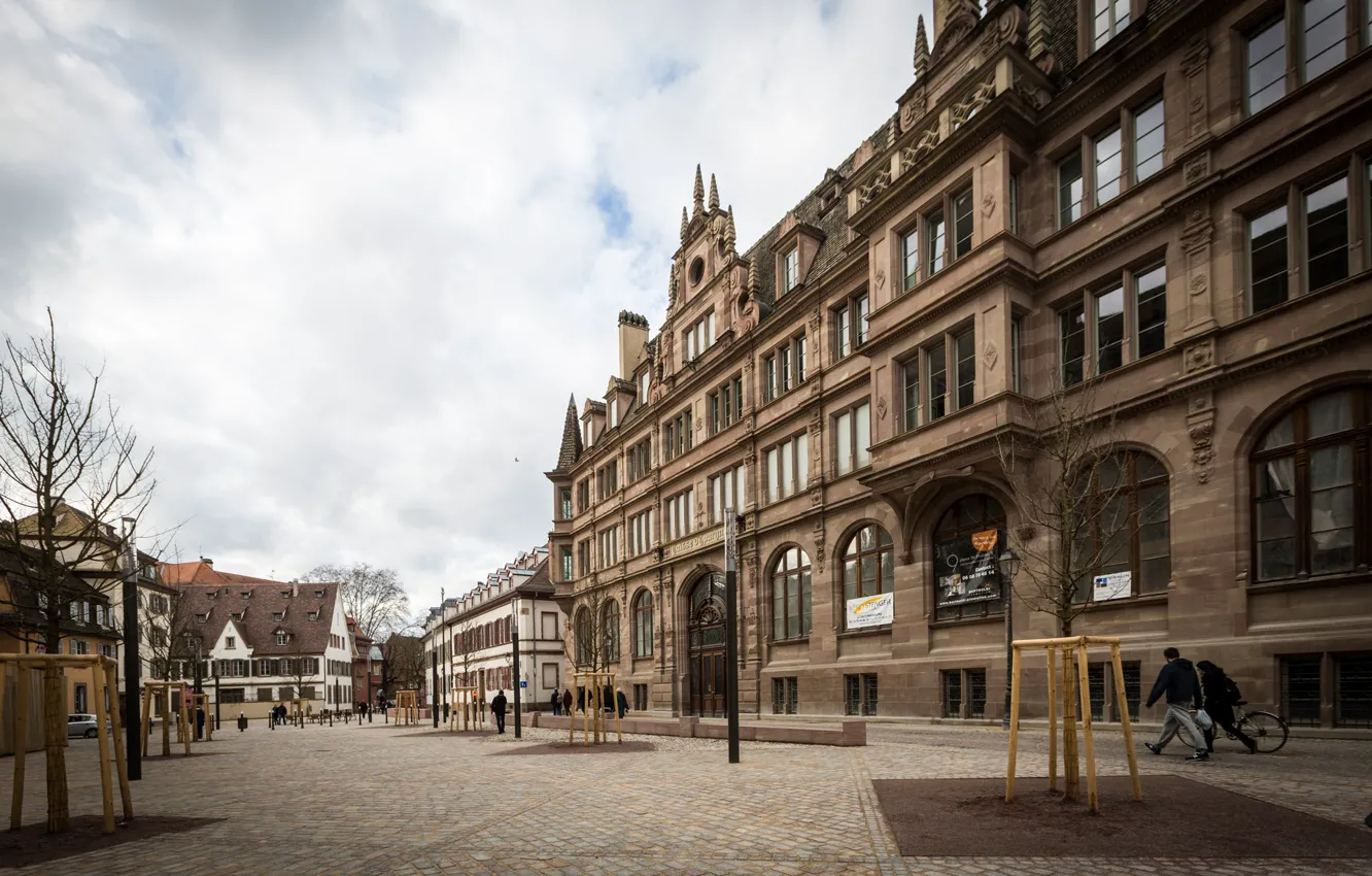 Photo wallpaper the city, building, pavers, Germany, area