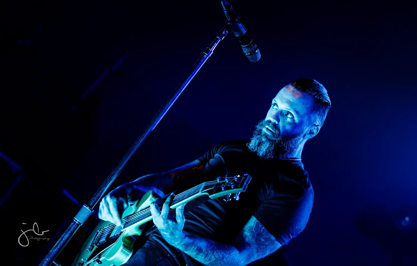 Photo wallpaper guitar, concert, Justin Furstenfeld, Blue October