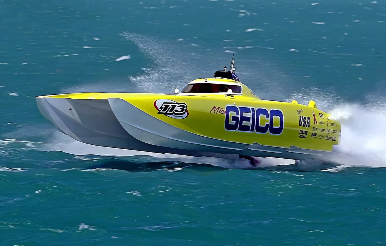 Photo wallpaper race, boat, speed