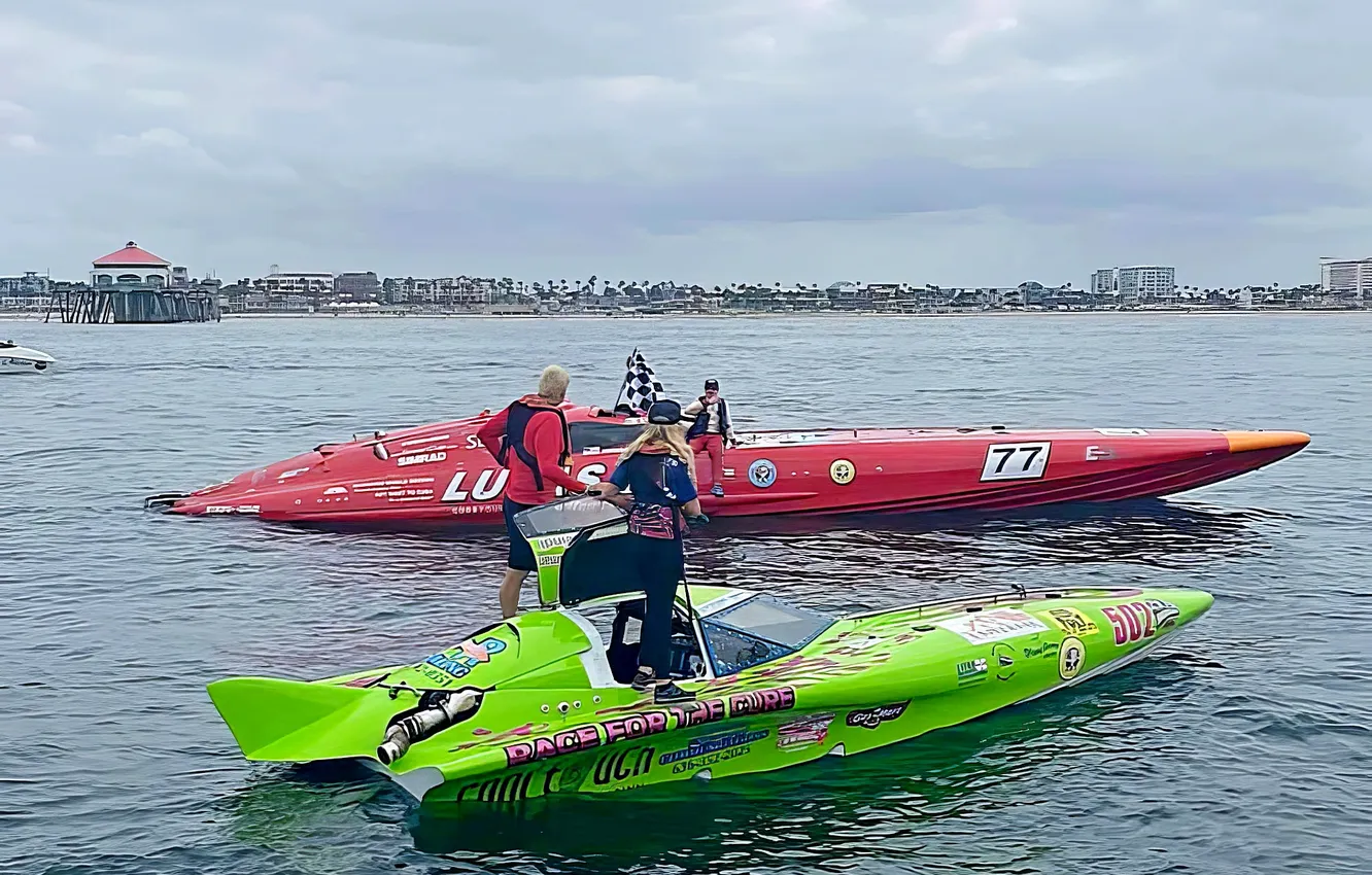 Photo wallpaper race, boat, speed