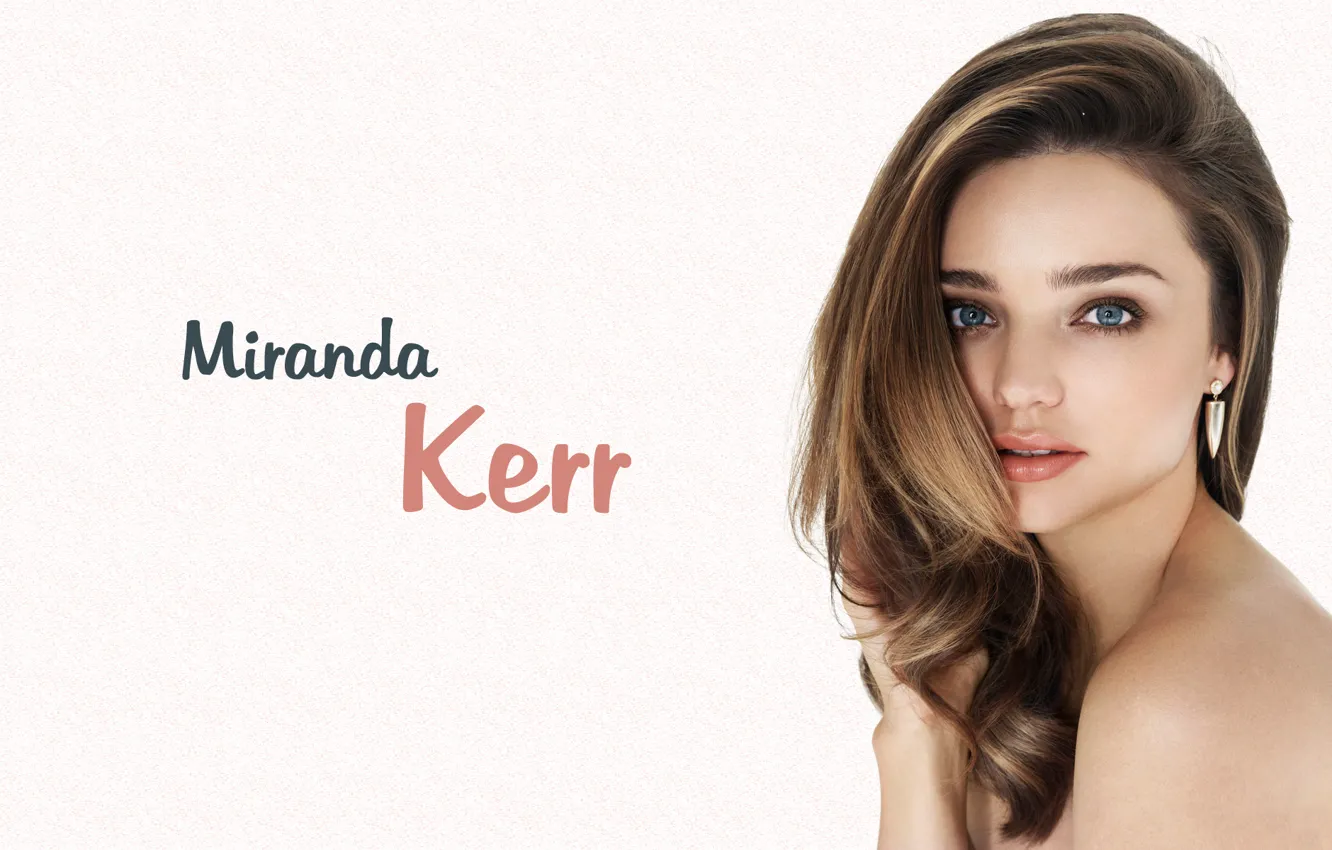 Photo wallpaper model, beauty, white background, Miranda Kerr