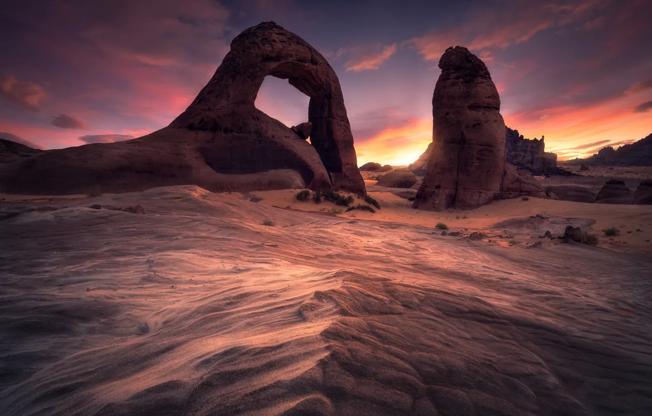 Photo wallpaper mountains, rocks, desert