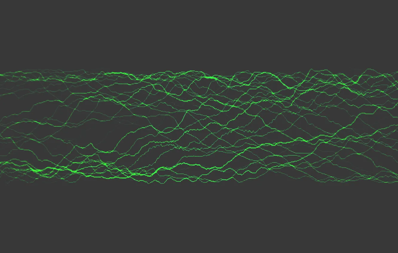 Photo wallpaper Music, Green, Black, Minimalism, Waves, Wave, Visualization