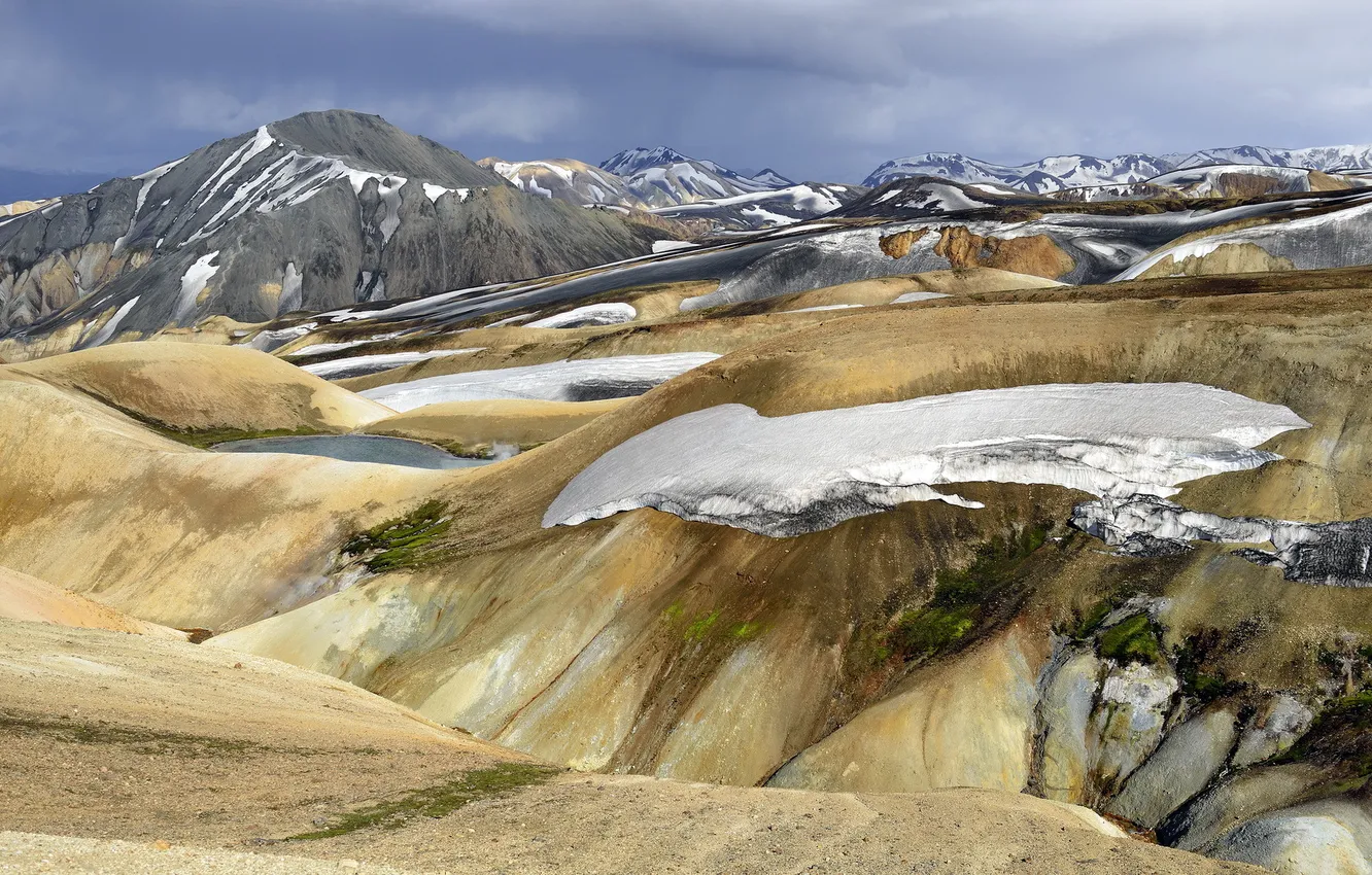 Photo wallpaper Iceland, moutains, volcans
