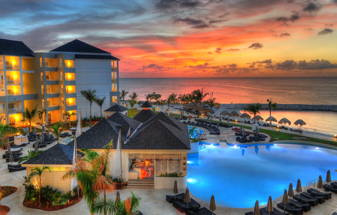 Photo wallpaper landscape, nature, the hotel