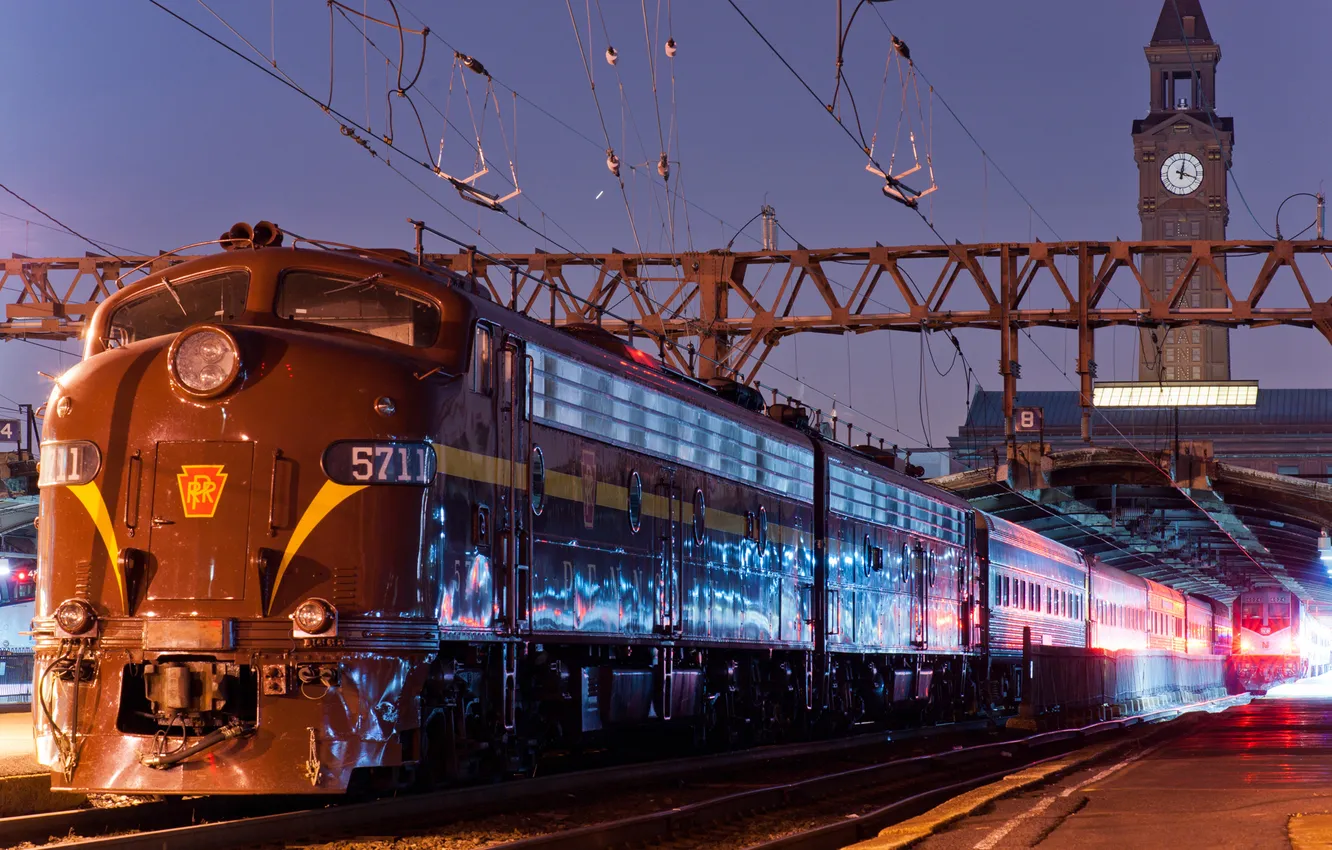 Photo wallpaper light, reflection, rails, the tunnel, light, trains, 1920x1200, tunnel