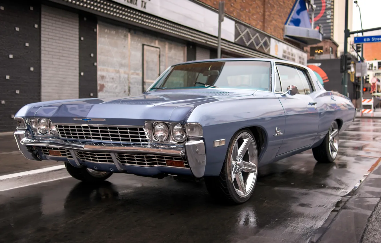 Photo wallpaper retro, Chevrolet, classic, Chevy, the front, Impala