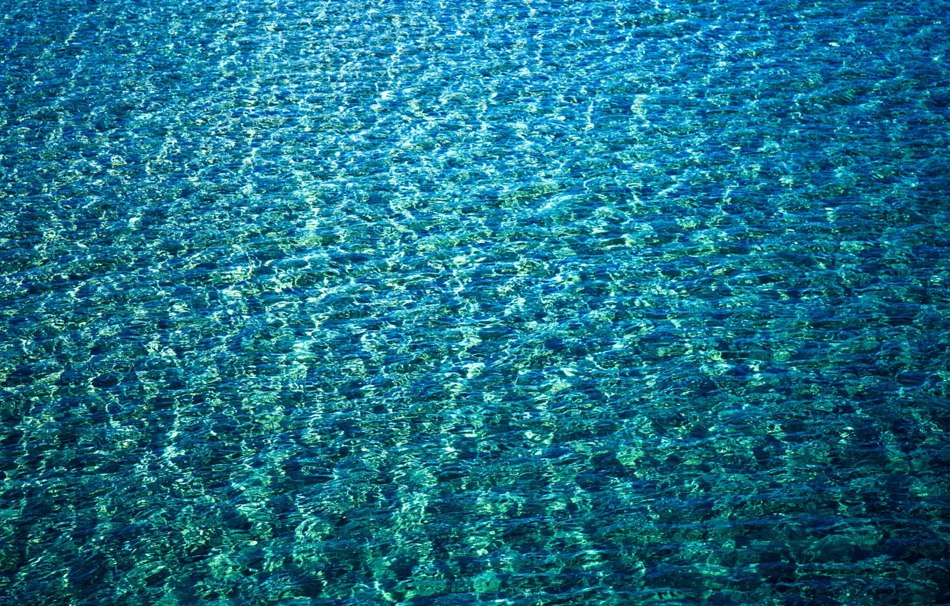 Photo wallpaper sea, water, light, texture, blue, water, background desktop