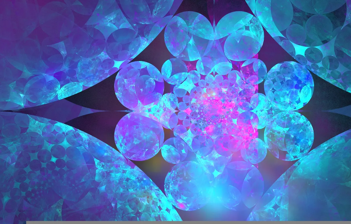 Photo wallpaper circles, abstraction, pattern, graphics, glow, figure, fractal, ornament