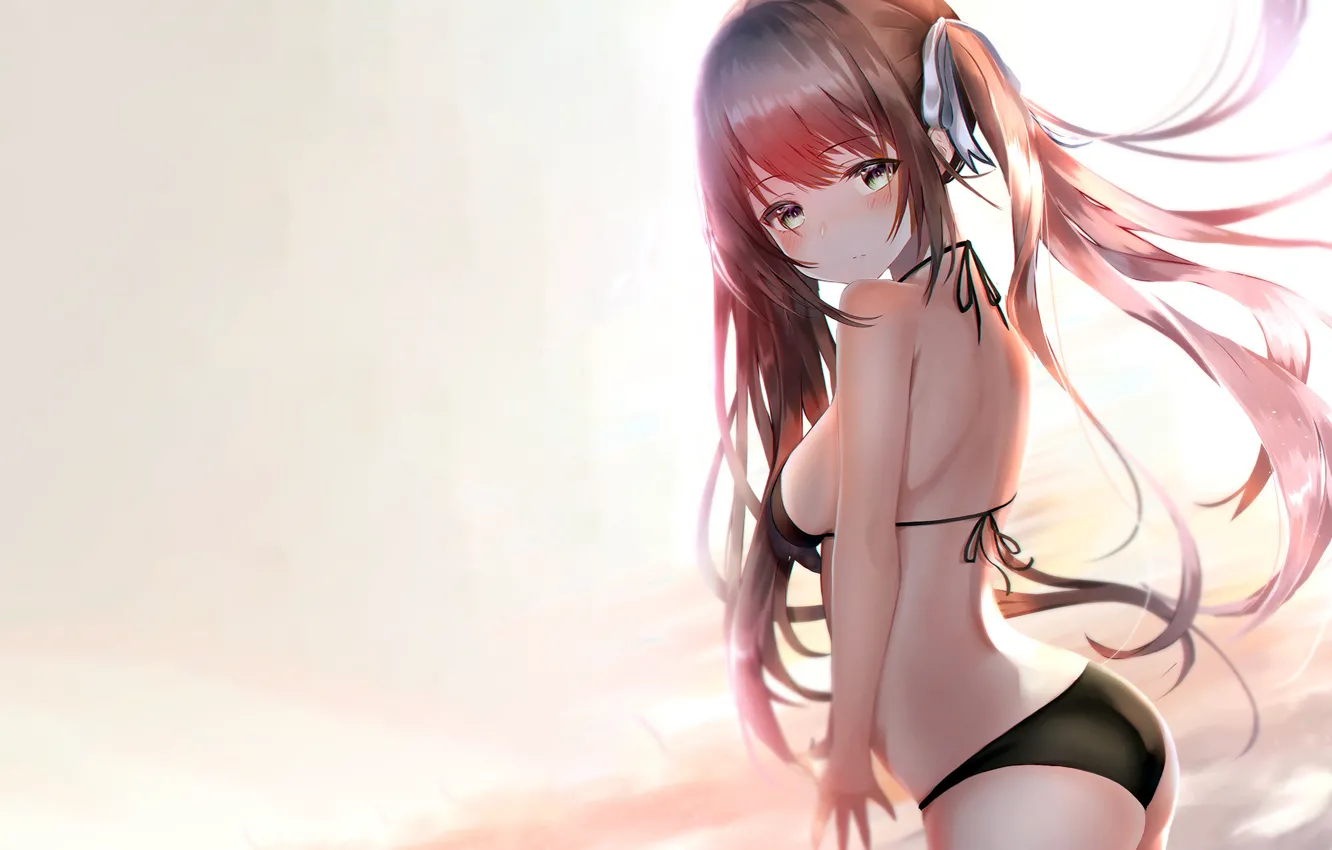 Photo wallpaper girl, sexy, ass, long hair, boobs, anime, beautiful, pretty