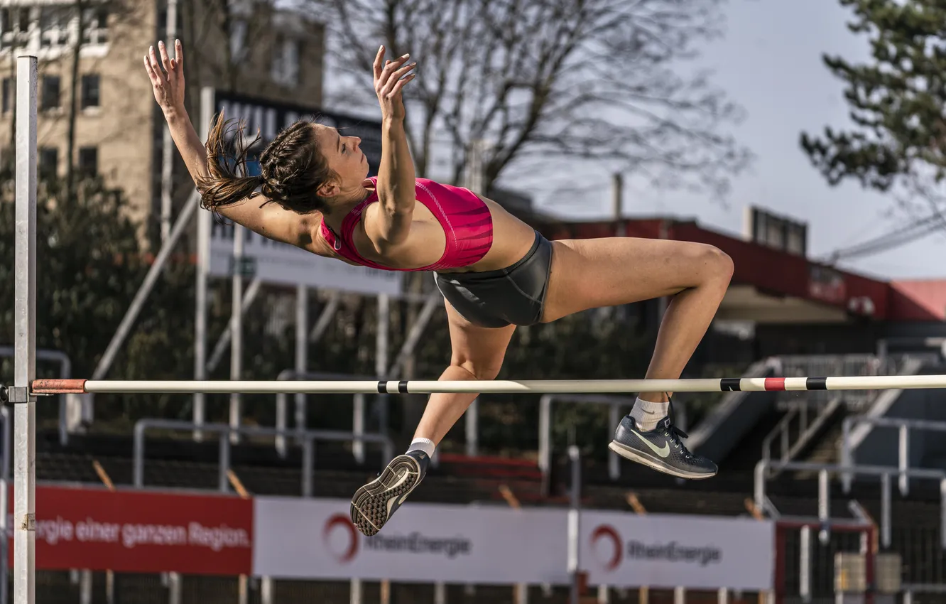 Photo wallpaper gym, leggings, woman fitness, Buttock, activewear, woman exercises, woman streching, woman workout