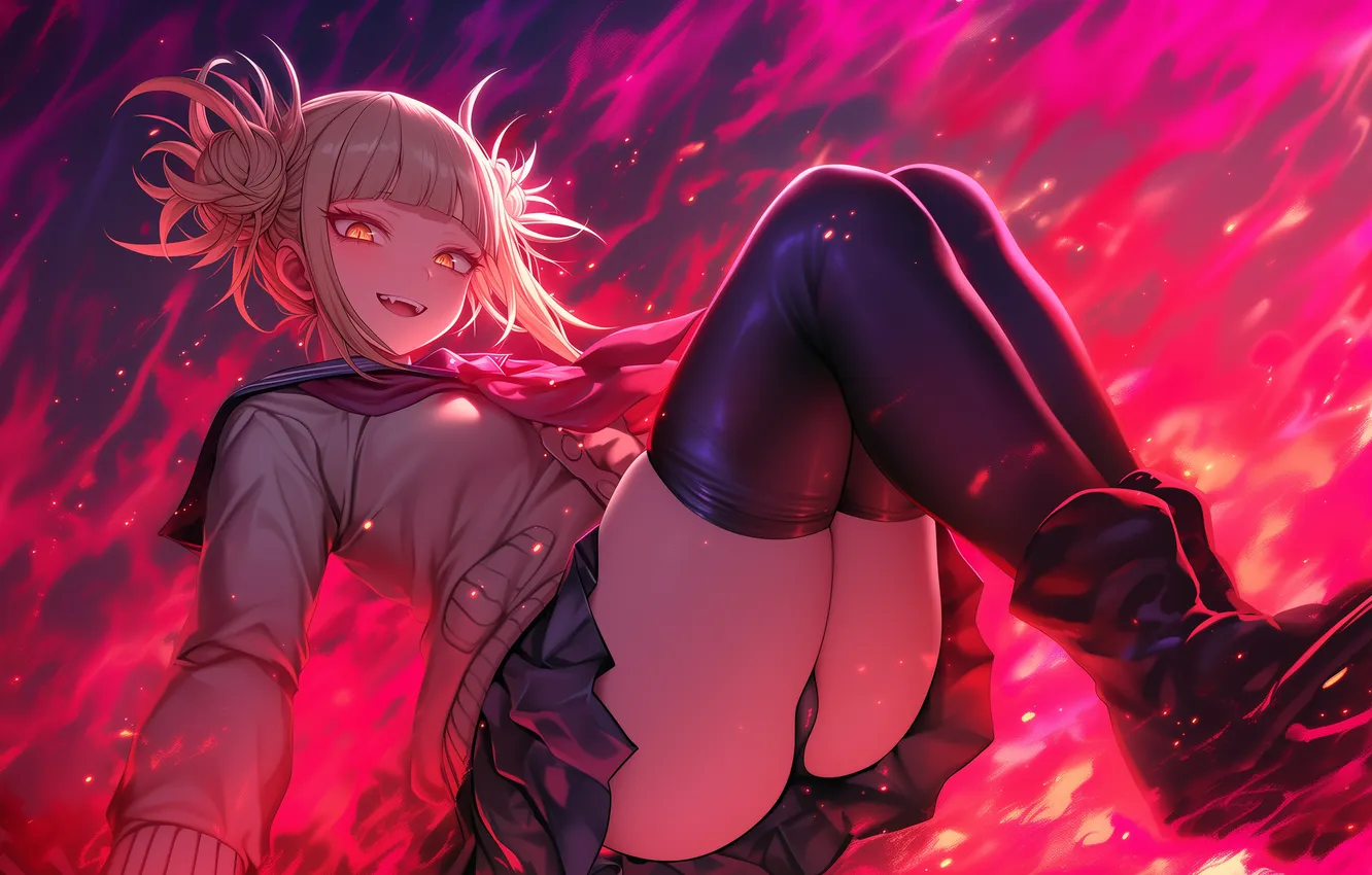 Photo wallpaper anime, art, wallpaper, jacket, My hero Academy, Himiko, My Hero Academia, Himiko Toga