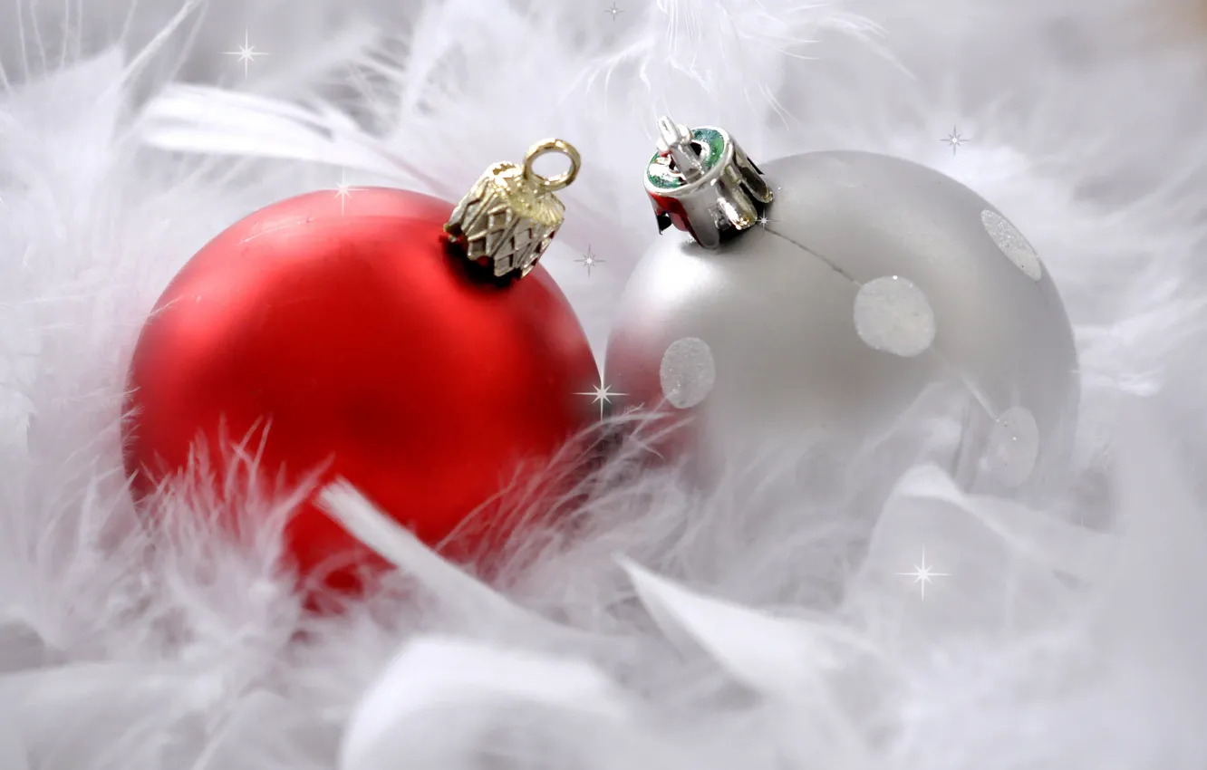 Photo wallpaper balls, decoration, balls, new year, Christmas