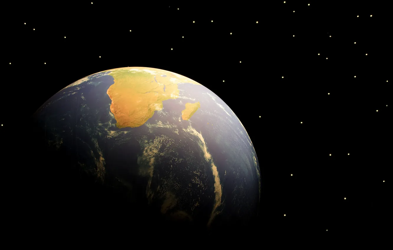Photo wallpaper stars, earth, planet, Africa, Madagascar
