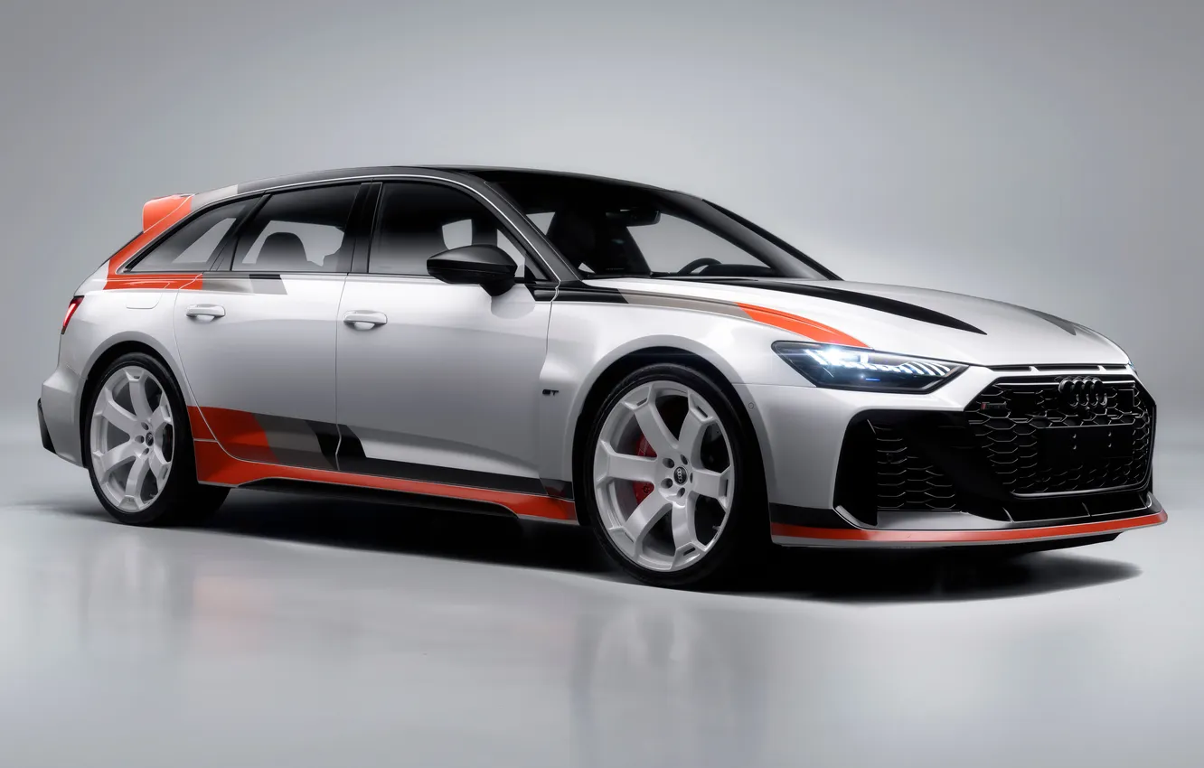 Photo wallpaper Audi, side view, cars, Front, race car, 2025, AUDI RS6 AVANT, audi rs6