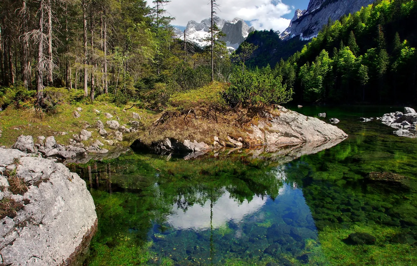 Photo wallpaper mountains, lake, Austria, Republic Of Austria, Republika Avstrija, The Republic Of Austria, Republika Austrija, Gosau …