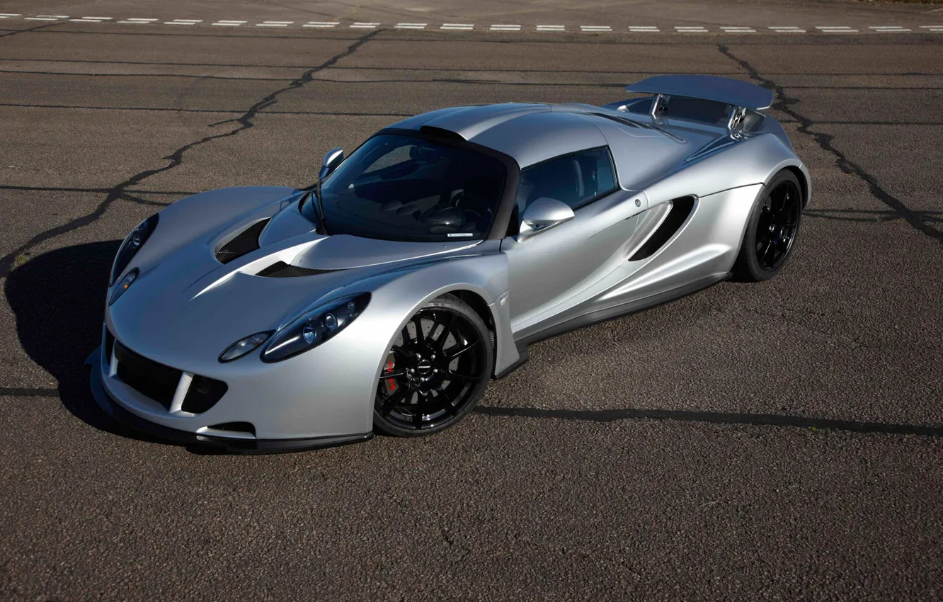 Photo wallpaper silver, supercar, supercar, Hennessey, Venom GT