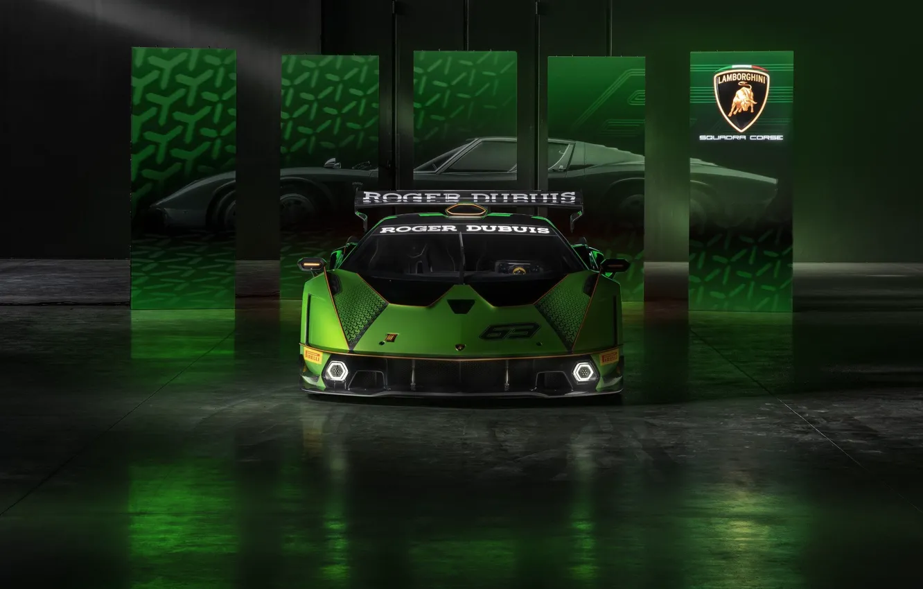 Photo wallpaper Lamborghini, front view, Essence, Lamborghini Essenza SCV12, SCV12