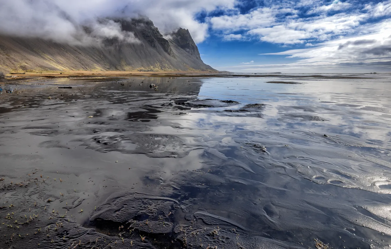 Photo wallpaper sea, clouds, coast