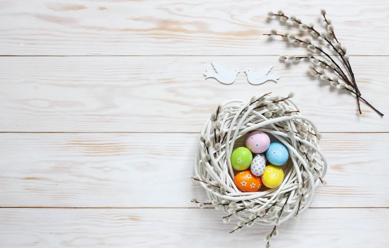 Photo wallpaper holiday, eggs, Easter, socket, Verba