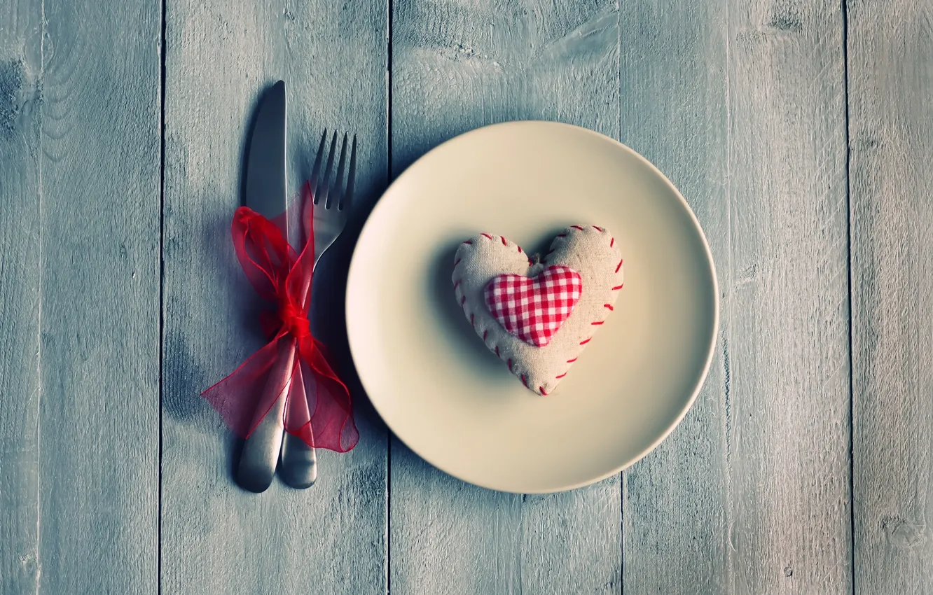 Photo wallpaper red, background, Wallpaper, mood, heart, cell, plate, knife