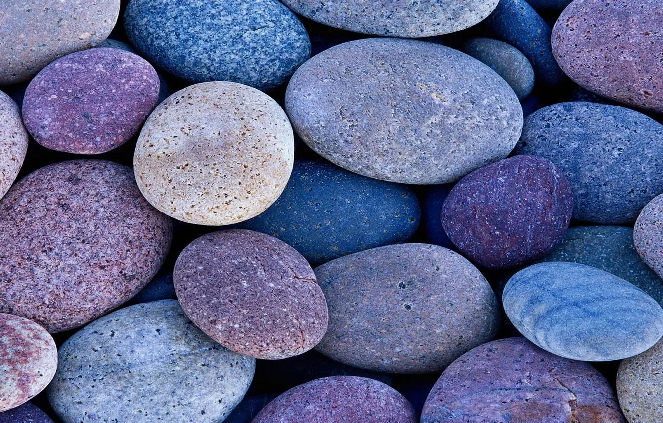 Photo wallpaper pebbles, stones, sea shore