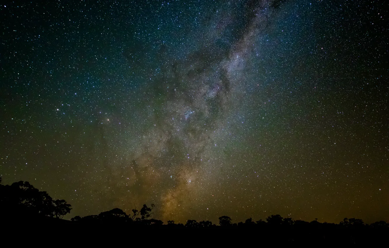 Photo wallpaper space, stars, night, the milky way, infinity