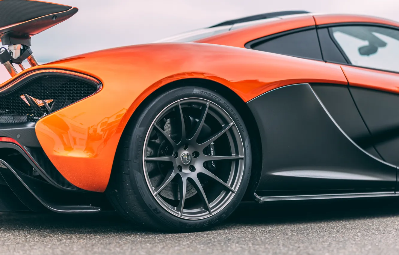 Photo wallpaper McLaren, close-up, wheel, McLaren P1, P1