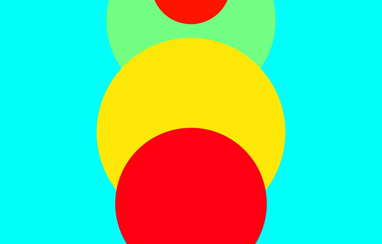 Photo wallpaper Android, Red, Circles, Blue, Green, Design, 5.0, Line