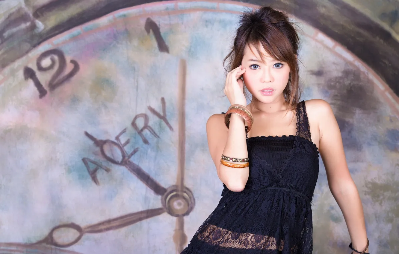 Photo wallpaper look, girl, background