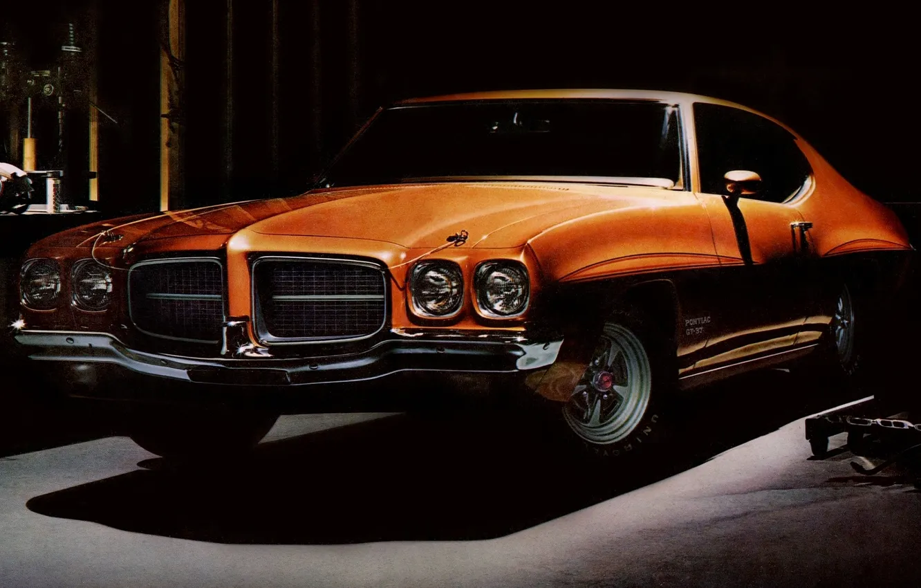 Photo wallpaper 1971, twilight, Coupe, Pontiac, Pontiac, Muscle car, Hardtop, Muscle car
