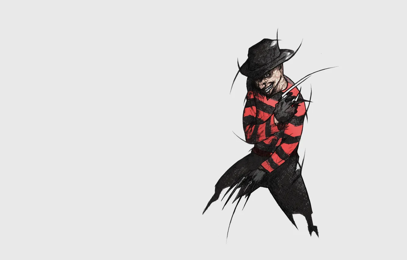 Photo wallpaper classic, striped, horror, Freddy Krueger, A nightmare on elm street, Freddy Krueger, A Nightmare on …