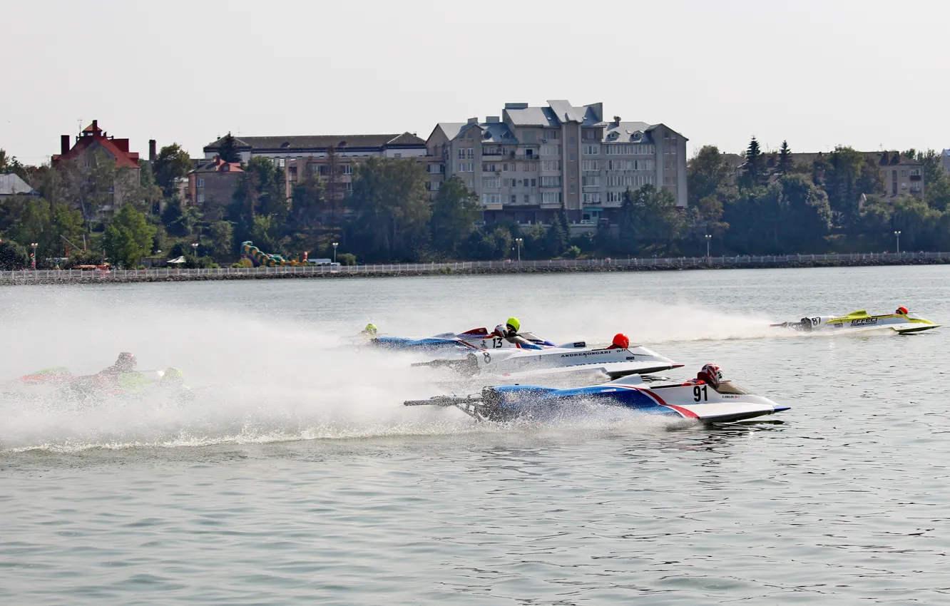 Photo wallpaper race, boat, speed