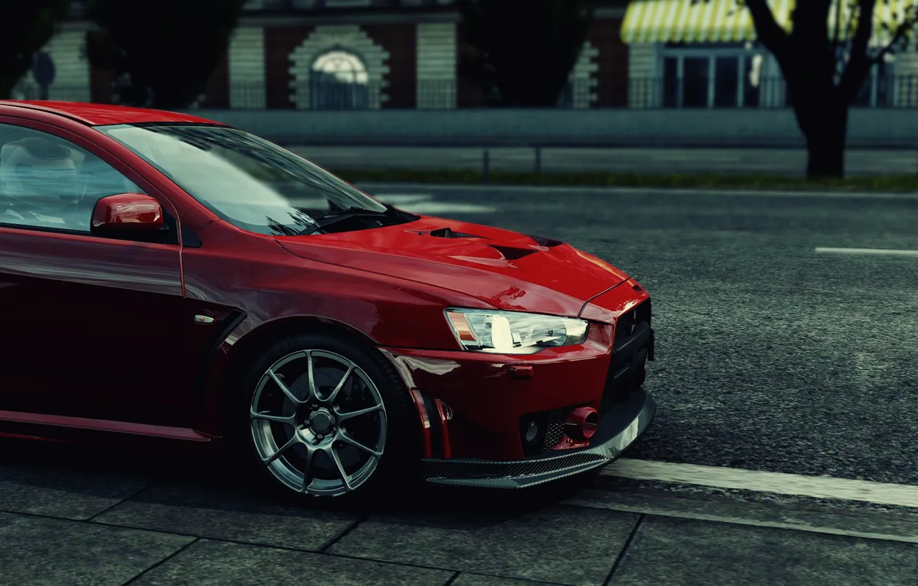 Photo wallpaper red, evo, project cars