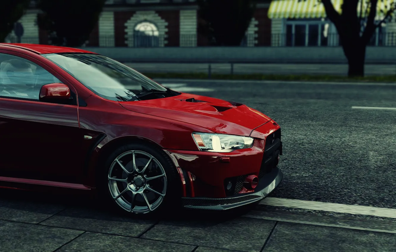 Photo wallpaper red, evo, Project CARS
