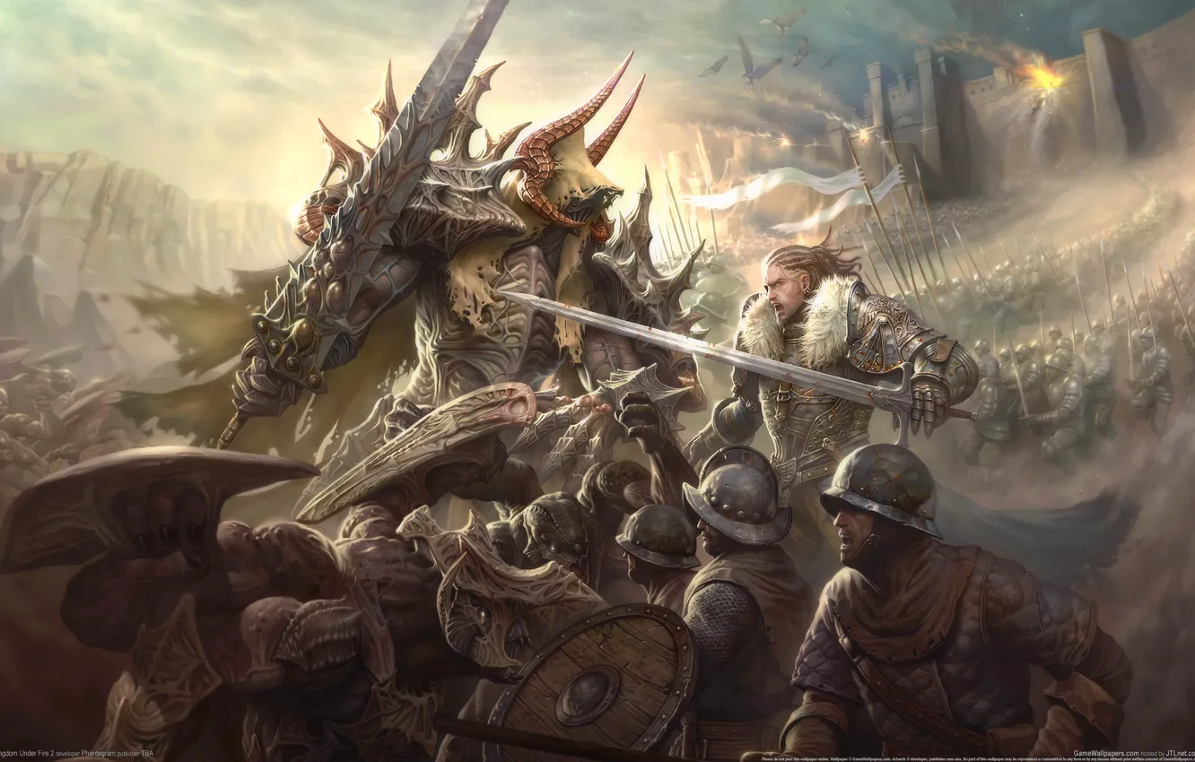 Photo wallpaper war, sword, armor, battle, fantasy