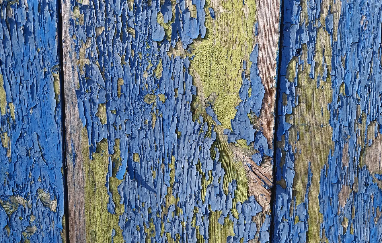 Photo wallpaper cracked, paint, Board, the fence