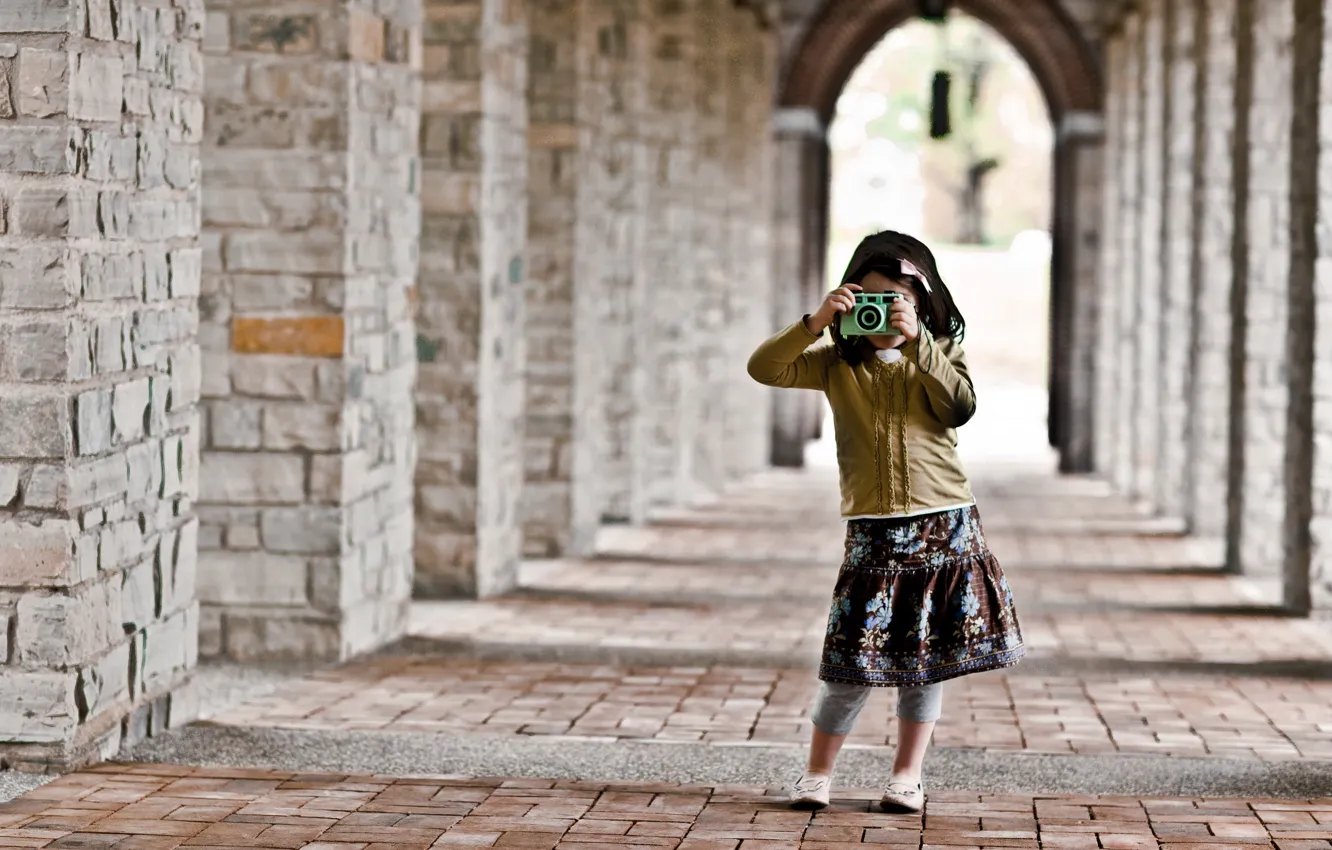 Photo wallpaper mood, girl, cameras
