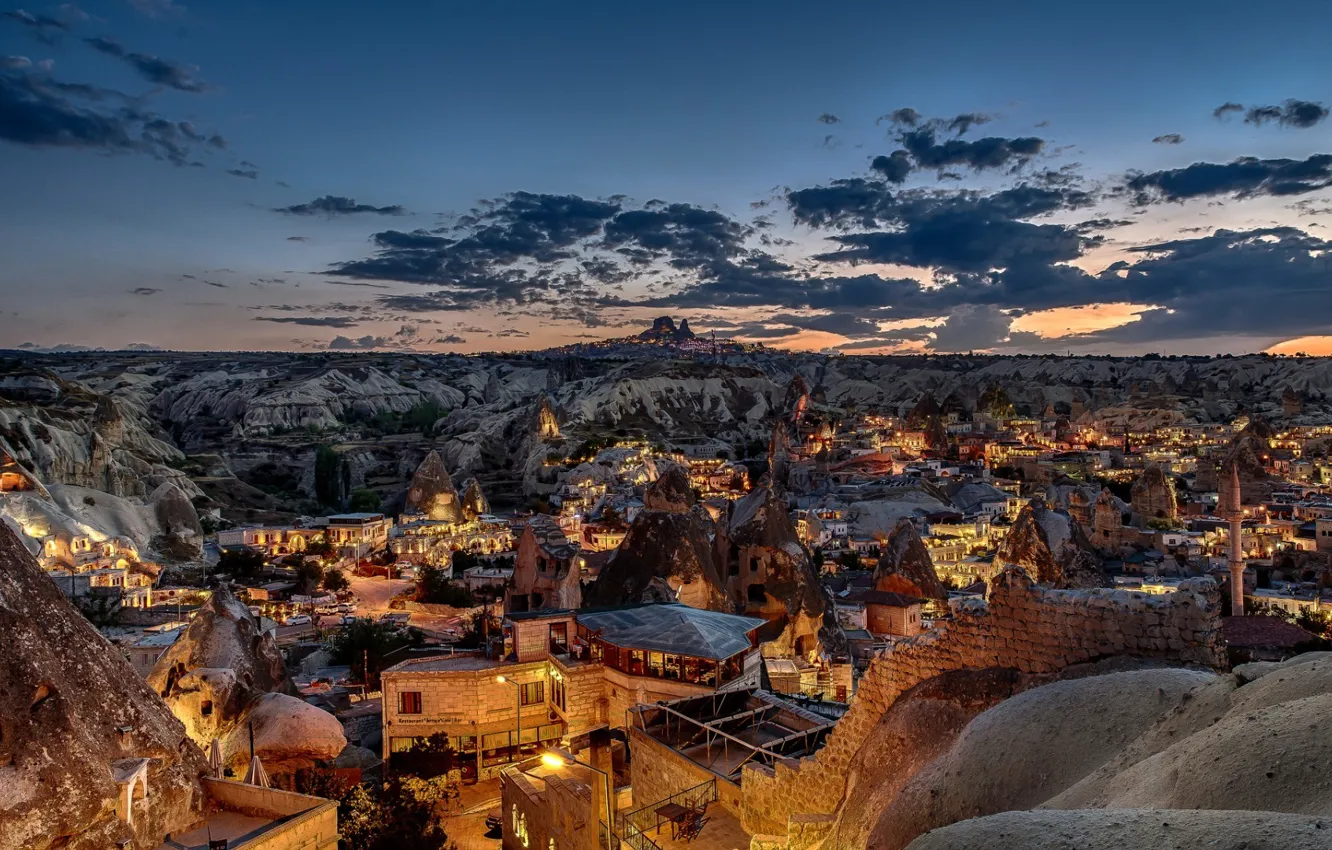 Photo wallpaper gory, skaly, Cappadocia, turciya