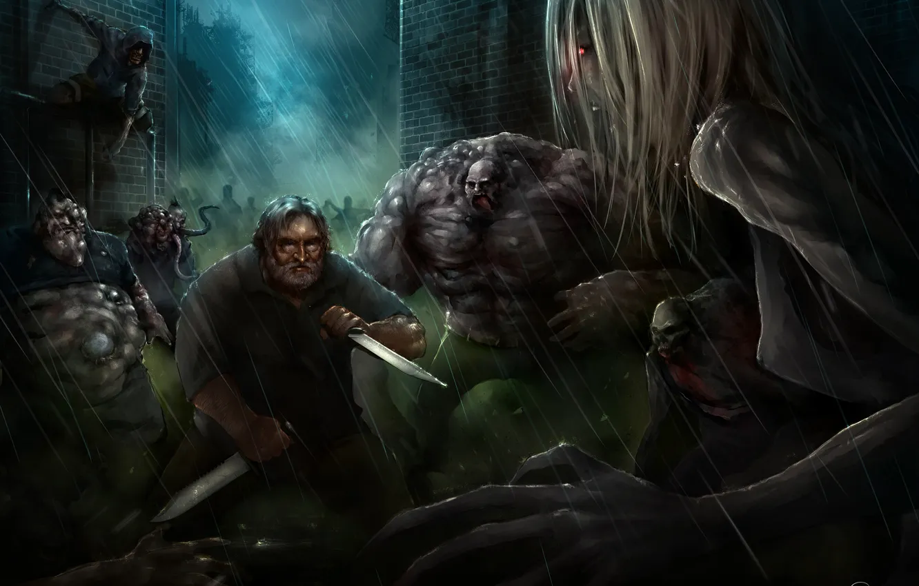 Photo wallpaper zombies, left 4 dead, glasses