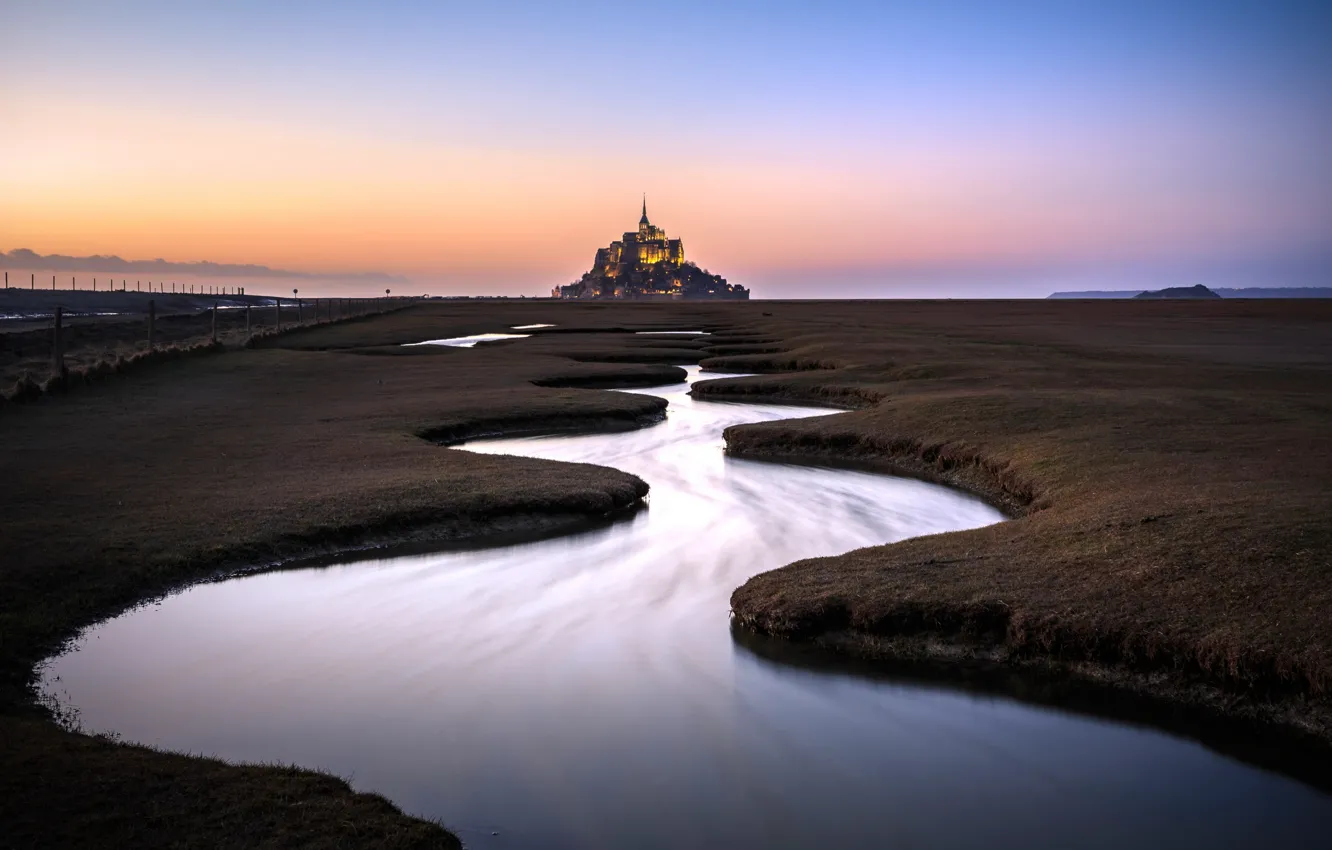 Photo wallpaper France, Mont Saint-Michel, normandie