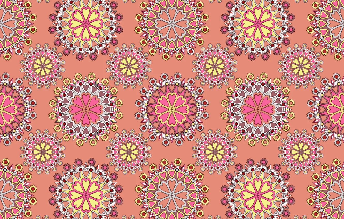 Photo wallpaper pattern, texture, ornament, pink background