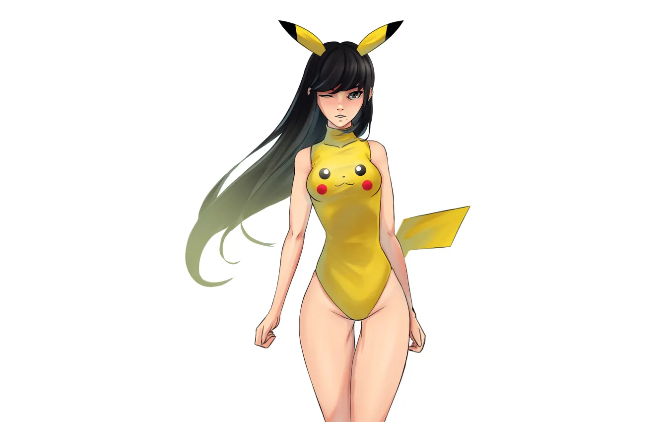 Photo wallpaper girl, sexy, long hair, animal ears, anime, tail, beautiful, pretty