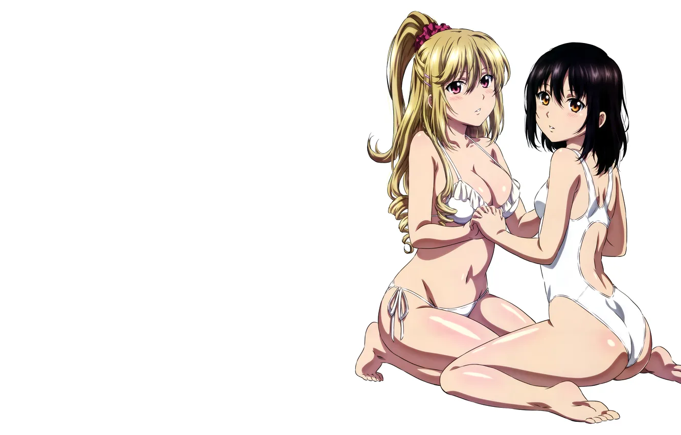 Photo wallpaper sexy, ass, cleavage, long hair, legs, girls, boobs, anime