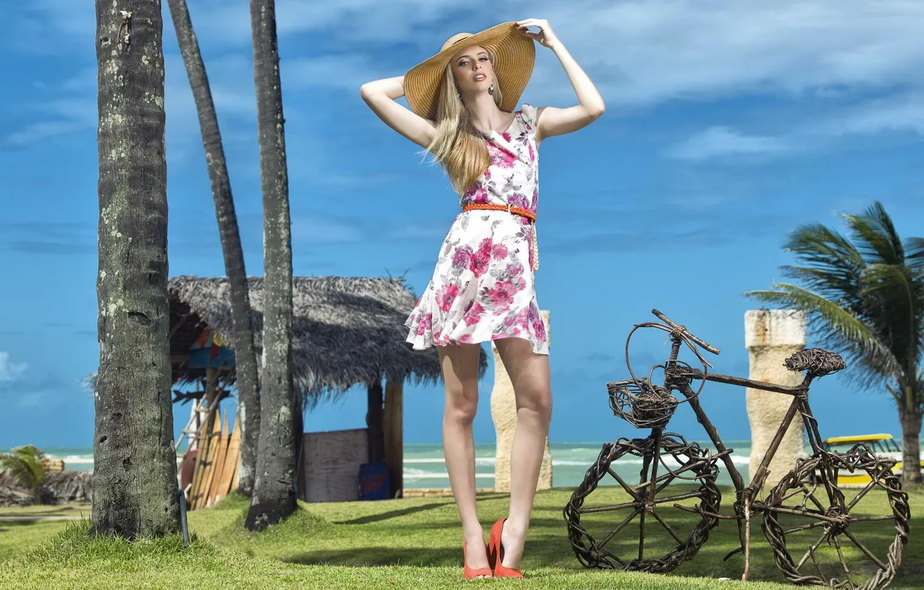 Photo wallpaper summer, girl, Clara Pierrotti, Sun and Sea