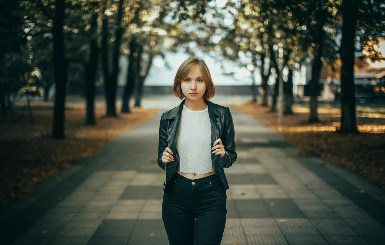 Photo wallpaper girl, sexy, Wallpaper, sweetheart, model, bright, jeans, makeup