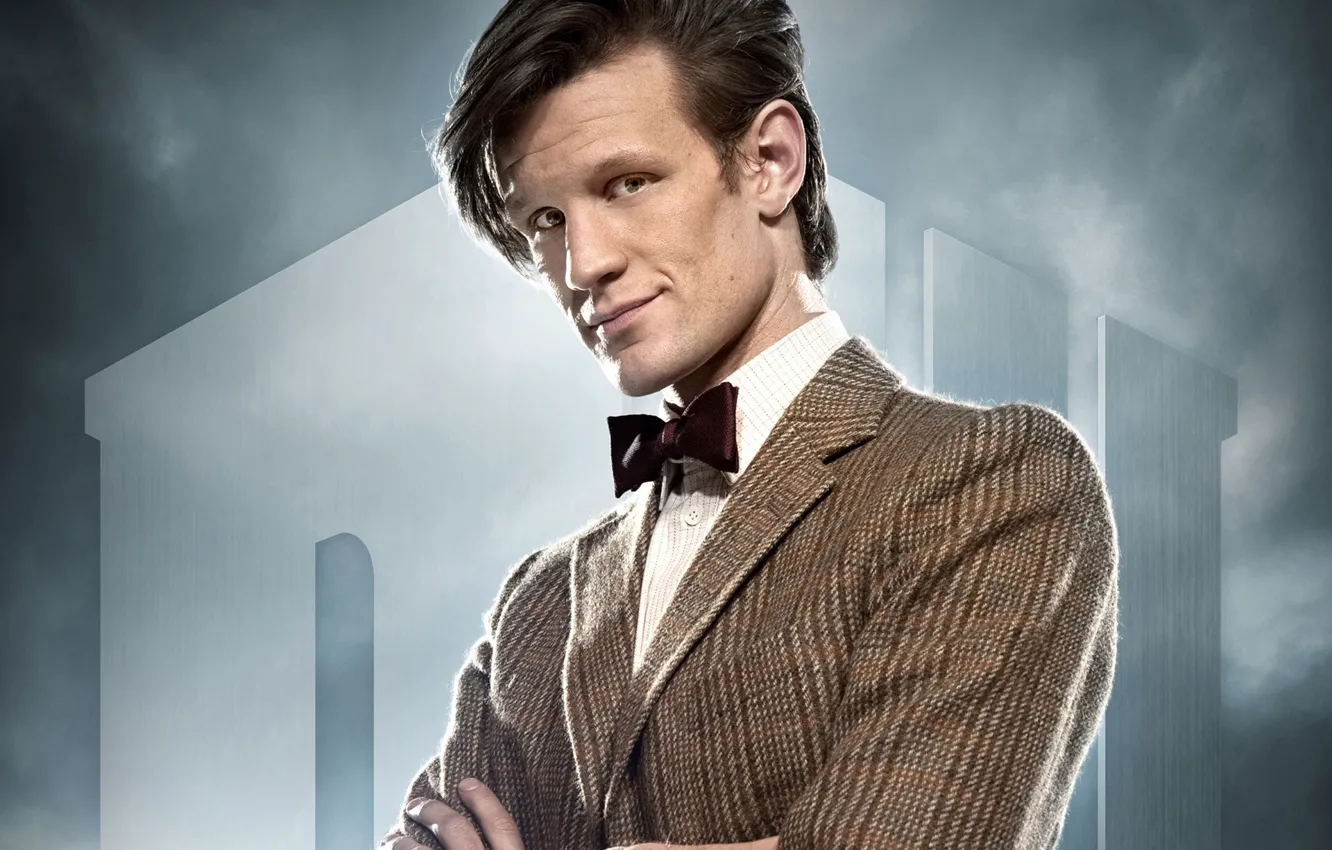 Photo wallpaper look, face, smile, background, actor, male, shirt, Doctor Who